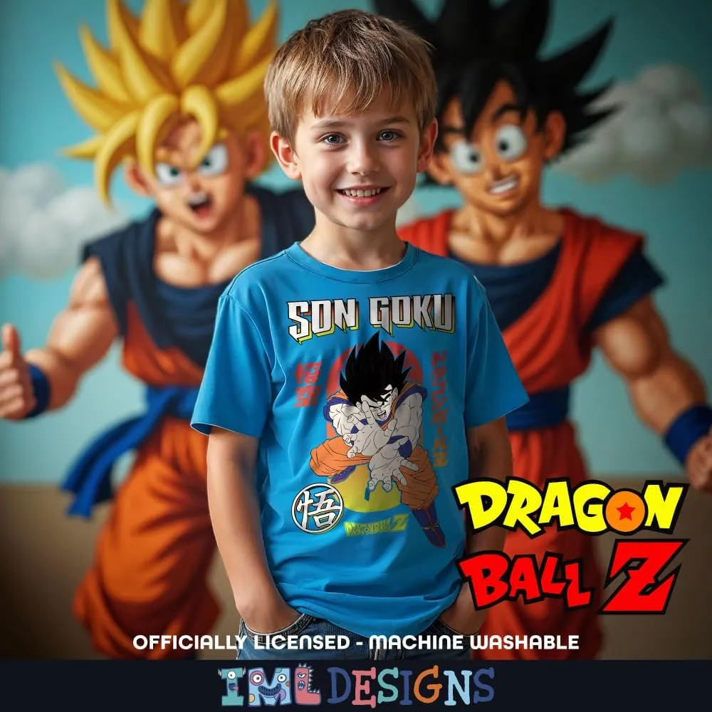 Isaac Morris Limited Dragon Ball Z Boys T-Shirt 2-Pack, Goku Tee 2-Piece Bundle Set for Kids