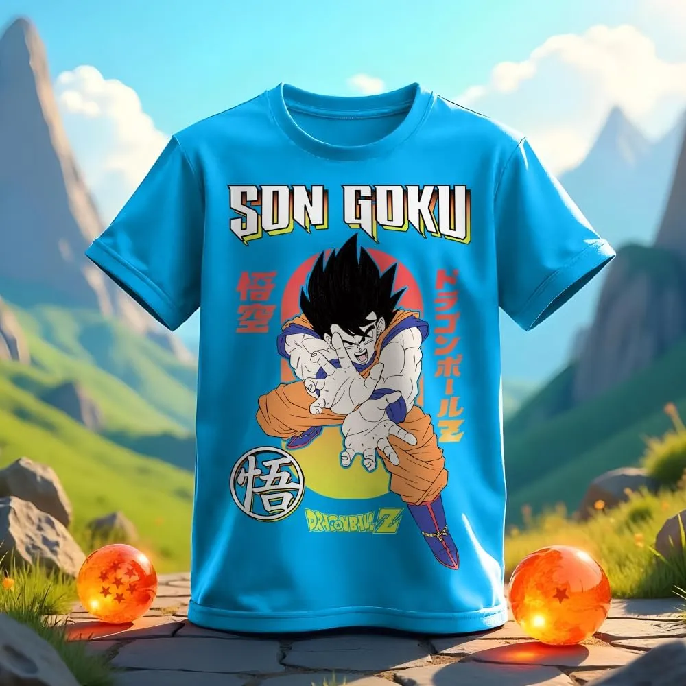 Isaac Morris Limited Dragon Ball Z Boys T-Shirt 2-Pack, Goku Tee 2-Piece Bundle Set for Kids