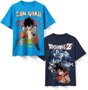 Isaac Morris Limited Dragon Ball Z Boys T-Shirt 2-Pack, Goku Tee 2-Piece Bundle Set for Kids