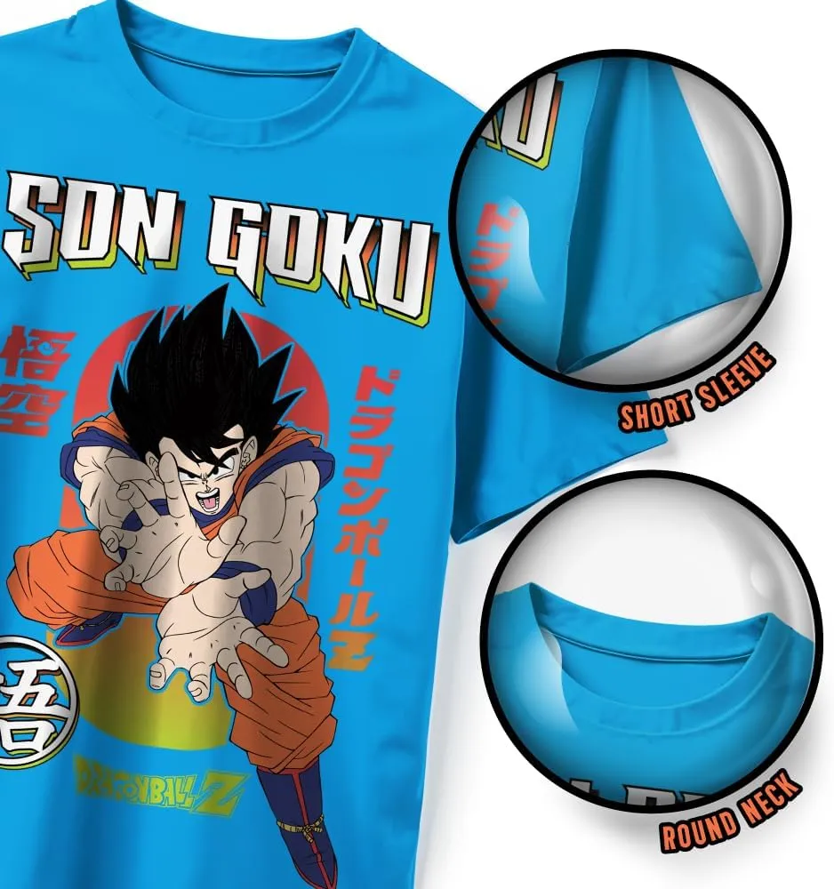 Isaac Morris Limited Dragon Ball Z Boys T-Shirt 2-Pack, Goku Tee 2-Piece Bundle Set for Kids