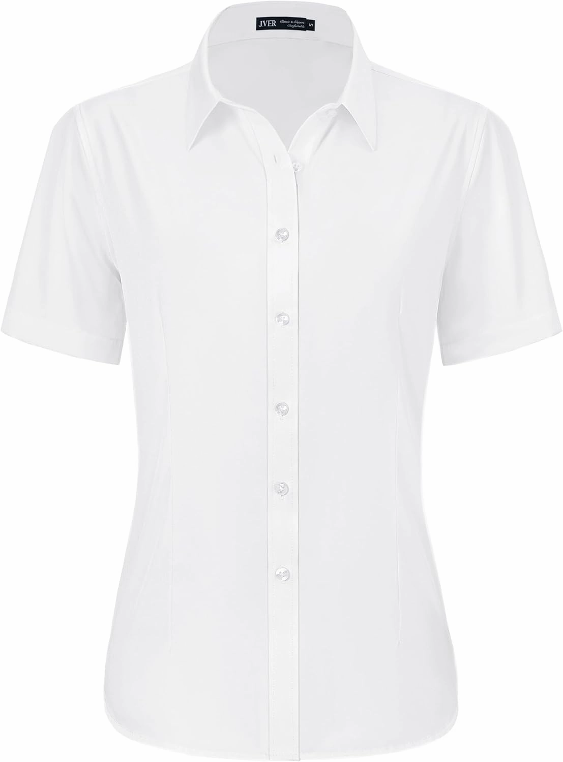 J.VER Womens Button Down Shirts Stretch Wrinkle Free Formal Short Sleeve Dress Shirt Summer Work Blouses Business Casual Tops
