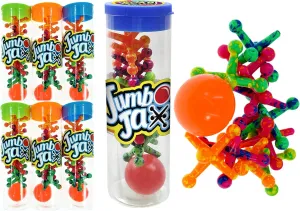 JA-RU Jumbo Jax Toy Set (6 Pack) Soft Rubber Jacks Game with Ball | Classic Old Fashioned Games for Kids | 90s Toys Nostalgia, Vintage Stocking Stuffers & Party Favor. 6569-6p