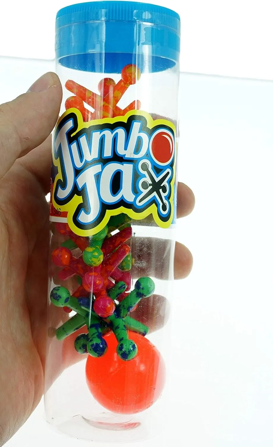 JA-RU Jumbo Jax Toy Set (6 Pack) Soft Rubber Jacks Game with Ball | Classic Old Fashioned Games for Kids | 90s Toys Nostalgia, Vintage Stocking Stuffers & Party Favor. 6569-6p