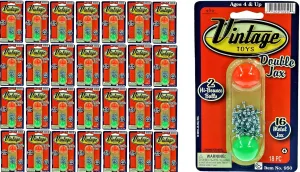 JA-RU Metal Jacks Game with Ball (36 Jax Game Set) 2 Small Bouncy Balls. 90s Toys Nostalgia Vintage Board Games for Kids. Bulk Tween Party Favors & Pinata Filler. 950-36s