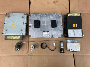 Jaguar X308 XJ8 3.2 Security system set up Engine ECU module key lock set, Transponder, Reader exciter, BCM