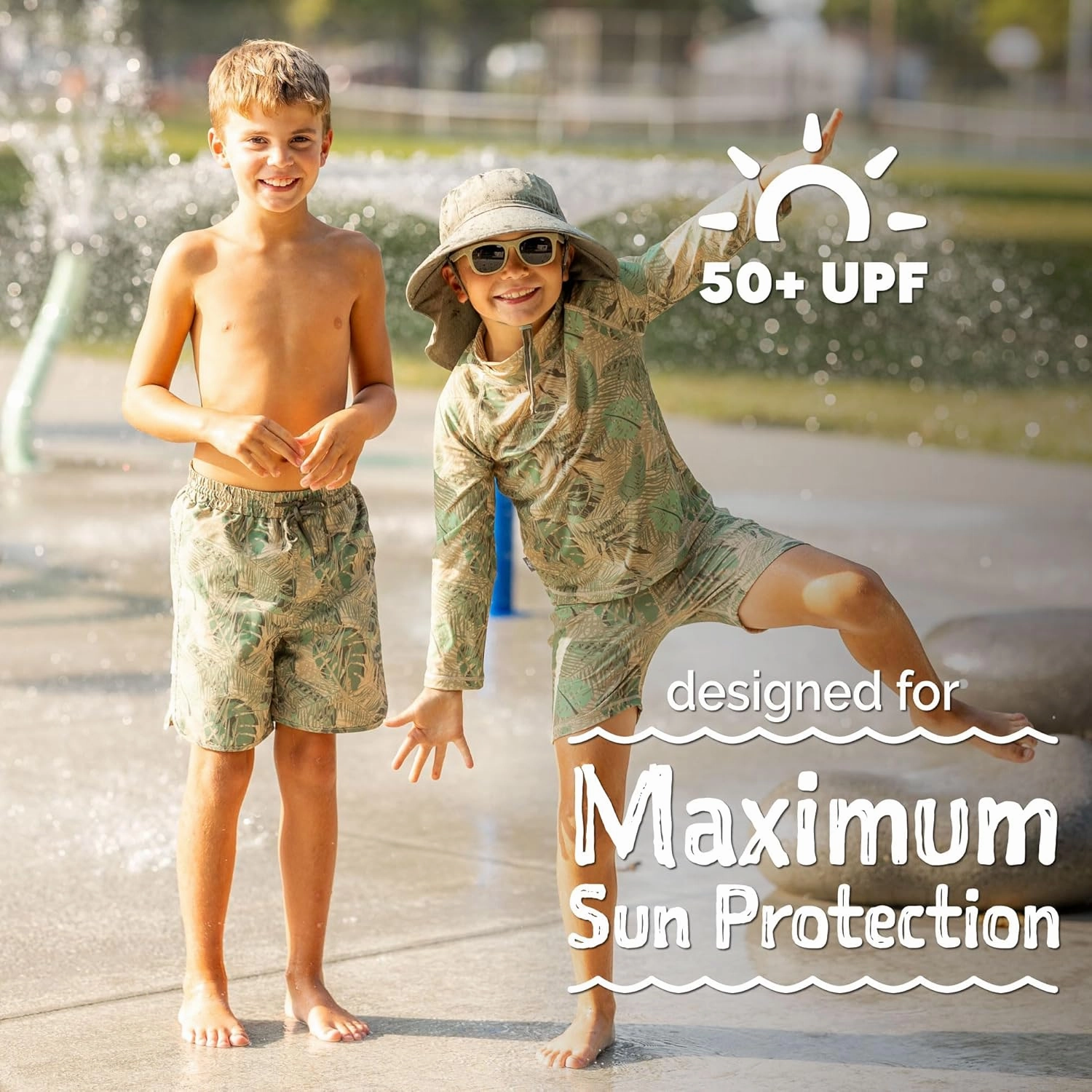 JAN & JUL UV Swim Shorts and Long Sleeve UV Shirt for Toddlers