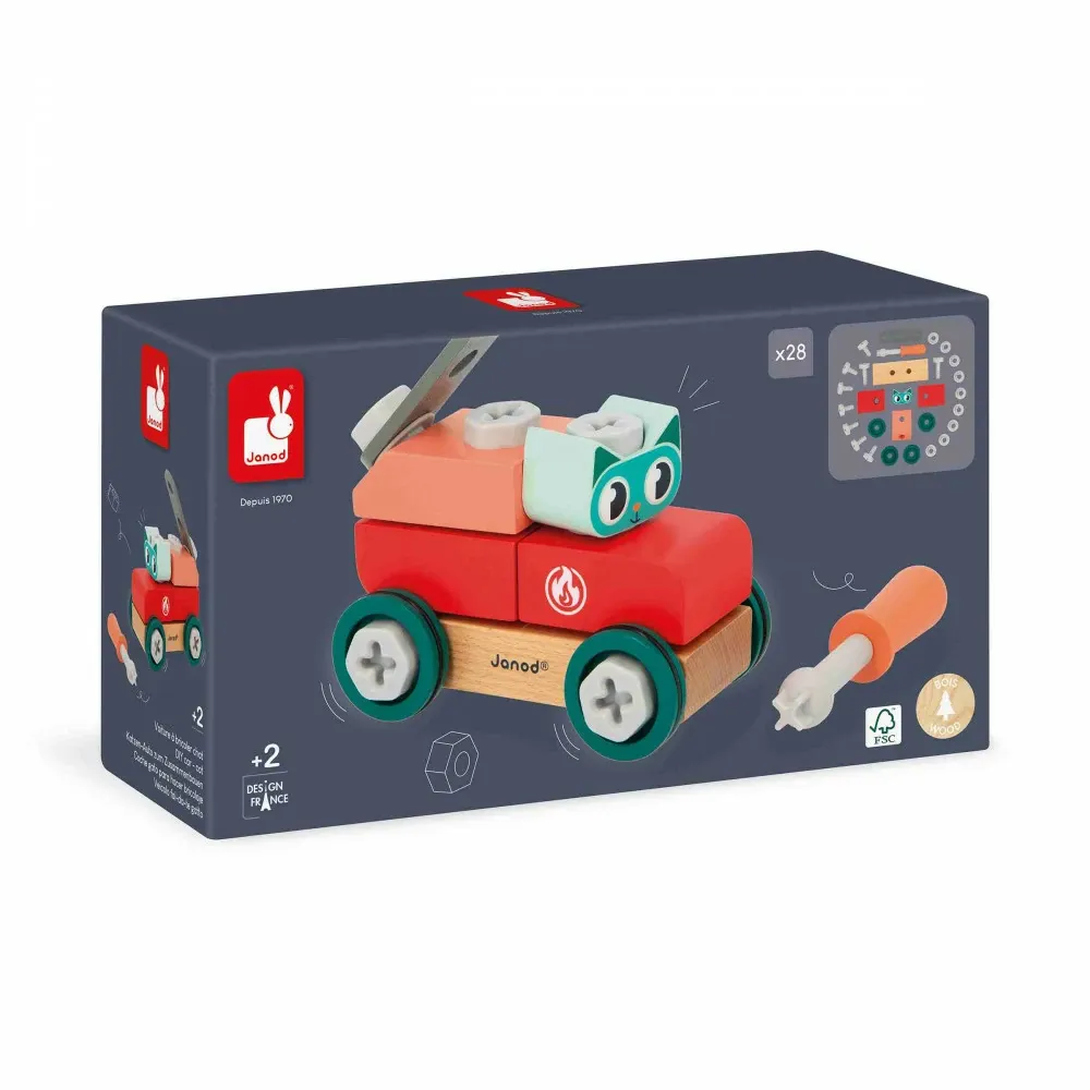 Janod Brico'Kids - DIY Car - Cat