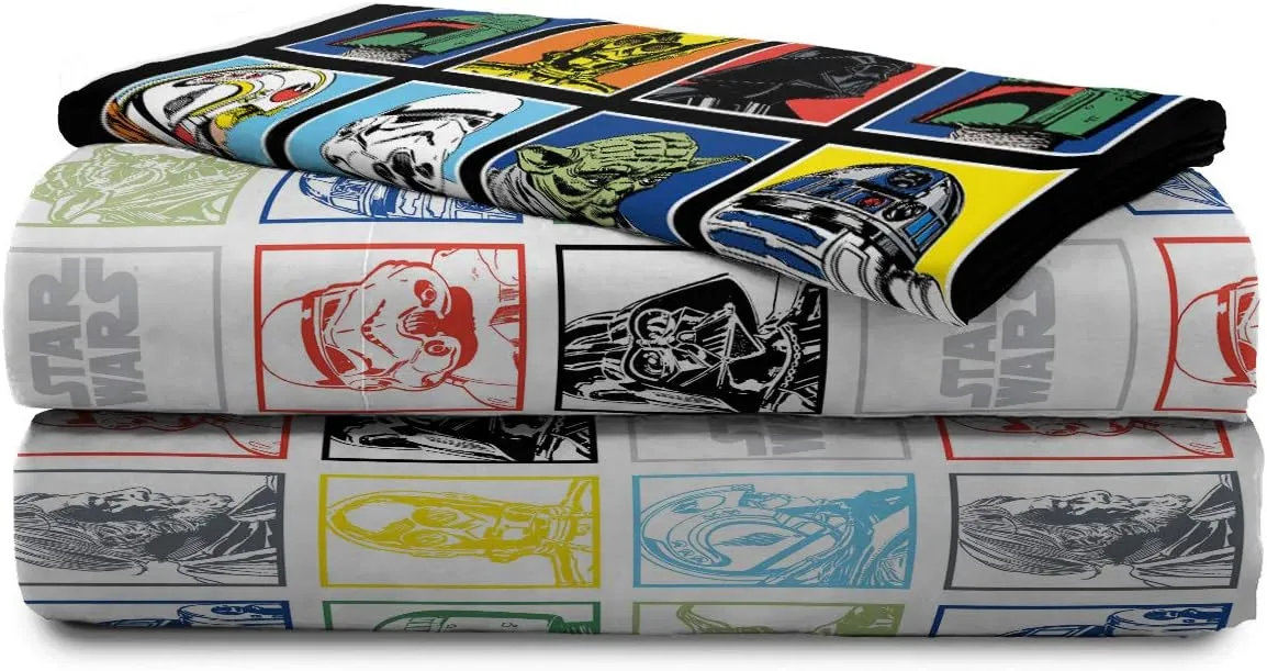 Jay Franco - JF27246EPCD Star Wars Classic Grid 4 Piece Full Sheet Set