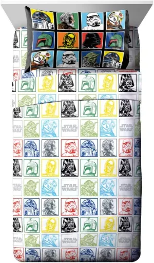 Jay Franco - JF27246EPCD Star Wars Classic Grid 4 Piece Full Sheet Set