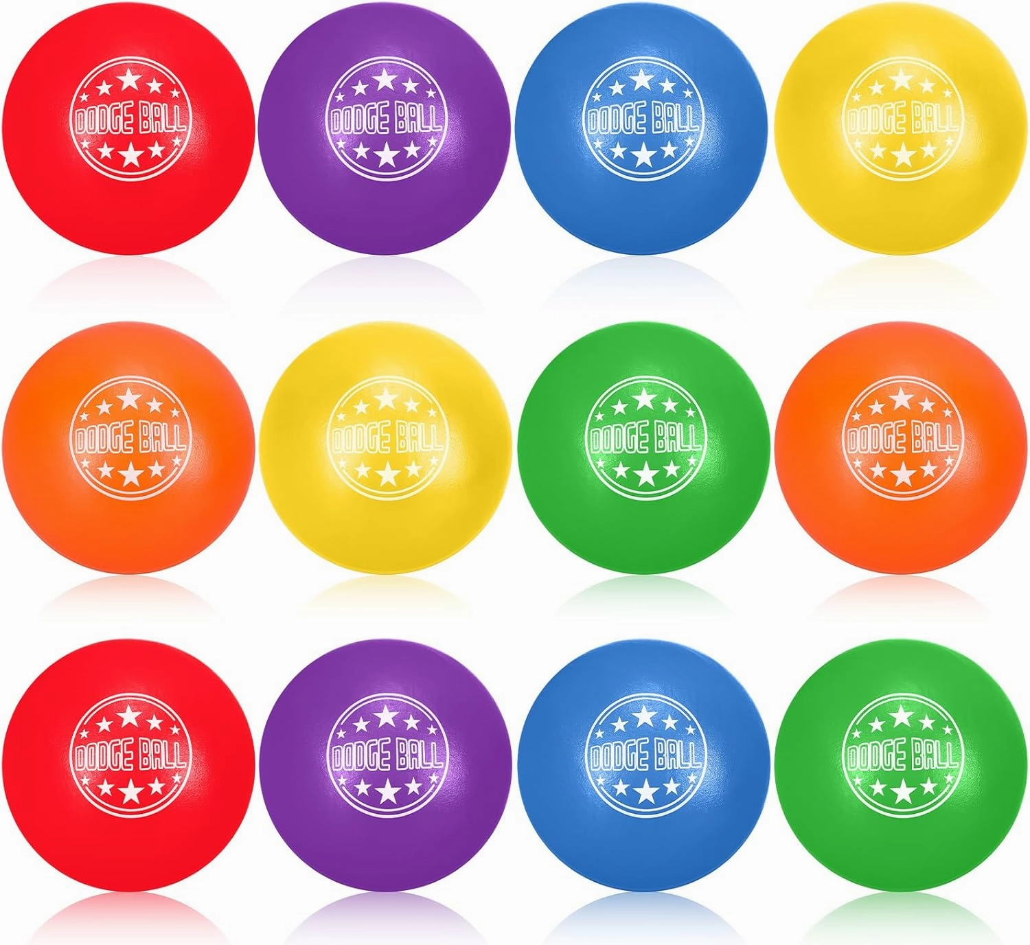 Jerify 12 Pcs Foam Dodgeball Set 6 Inch Soft Skin Foam Playground Dodgeballs Bulk, Low Density Foam for Non Sting Dodgeball Sports Equipment for Kids and Adults