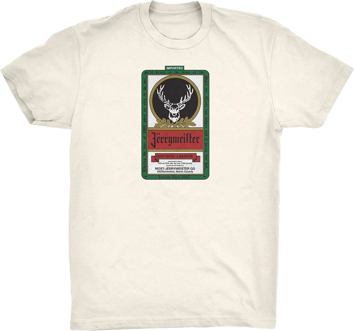 Jerry Garcia Inspired jerrymeister T-Shirt Classic Classic Shakedown St Summer Tour Throwback, Brown Eyed Women NL (White, XX-Large)