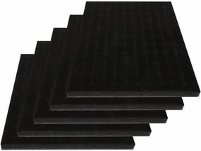 Jewelry Display Tray Inserts 5 Pack Black Velvet Ring Insert Display Trays, Jewelry Display Pad Tray Jewelry Display Insert Foam Pads for Jewelry Showcase, Storage Displays (11 x 7 In)