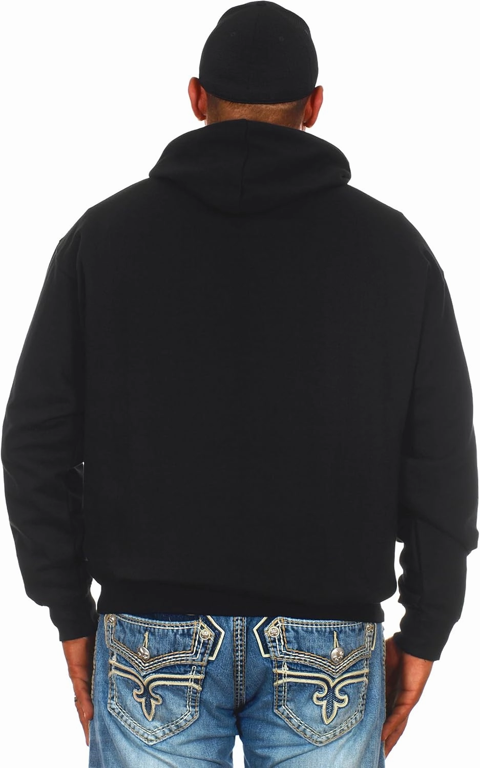 JH DESIGN GROUP Men’s Ford Mustang Classic Black Pullover Hoodie Sweatshirt