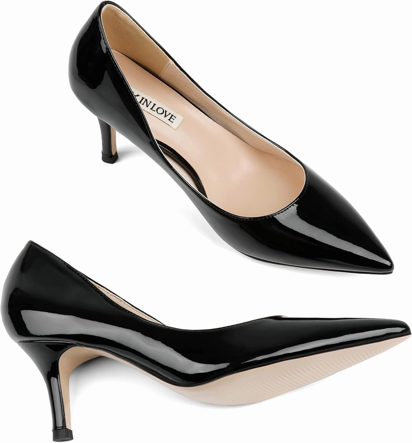 JOY IN LOVE Women's Shoes Low Heels Pointy Toe Kitten Heel Daily Pumps