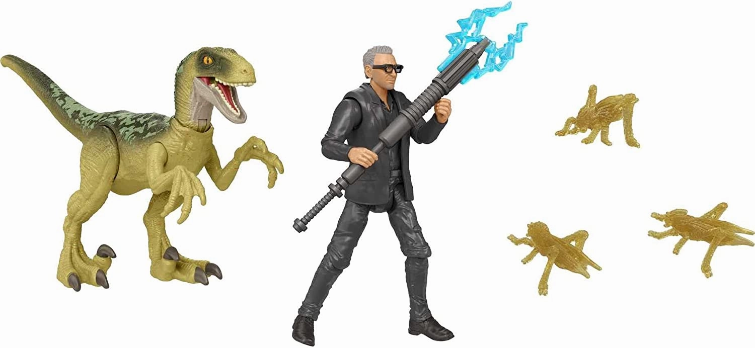 Jurassic World Dr Ian. Malcolm & Velociraptor Pack