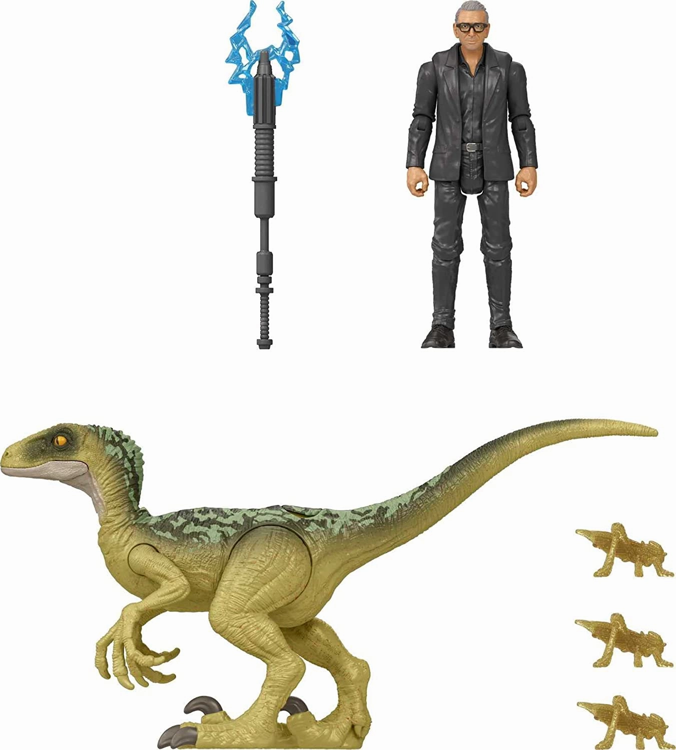 Jurassic World Dr Ian. Malcolm & Velociraptor Pack