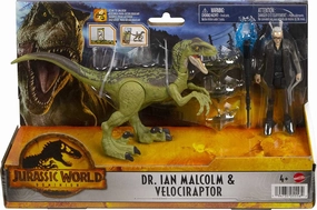 Jurassic World Dr Ian. Malcolm & Velociraptor Pack