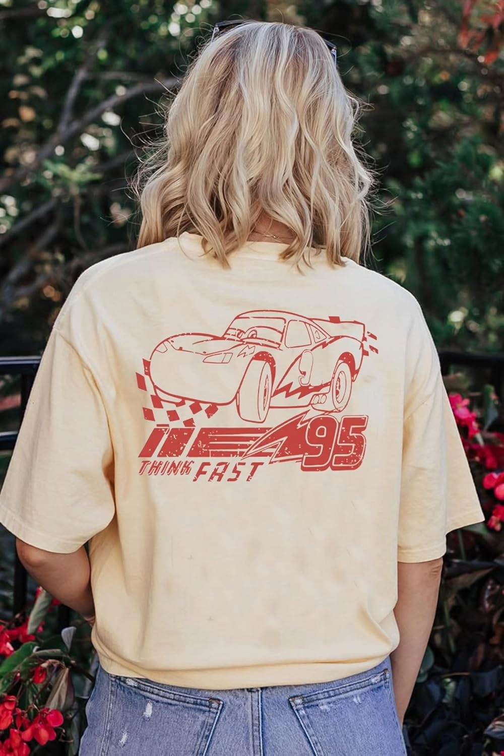 jusgai Car Shirts for Women Magic Kingdom Tshirt Car Racer T-Shirts Vacation Trip Summer Casual Short Sleeve Shirt