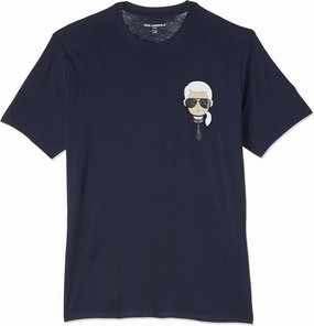 Karl Lagerfeld Paris Men's Classic Karl Character Short Sleeve Crew Neck T-Shirt