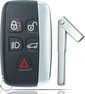 Key Fob Keyless Entry Fits for Land Rover Discovery LR2 LR4 Range Rover Evoque Sport Smart Remote Control 2011-2017 Jaguar F-Type XE XF XJ (KOBJTF10A) with Emergency Key
