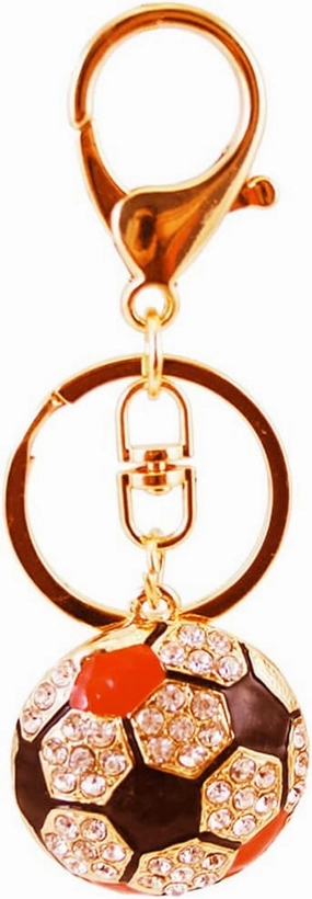 Keychain Football Pendant Keychain Rhinestone Crystal Keyring Car Key Chain Key Holder Handbag Purse Charm, Gift Ideas for Her and Him, Gift Exchange Ideas Red, One Color, One Size