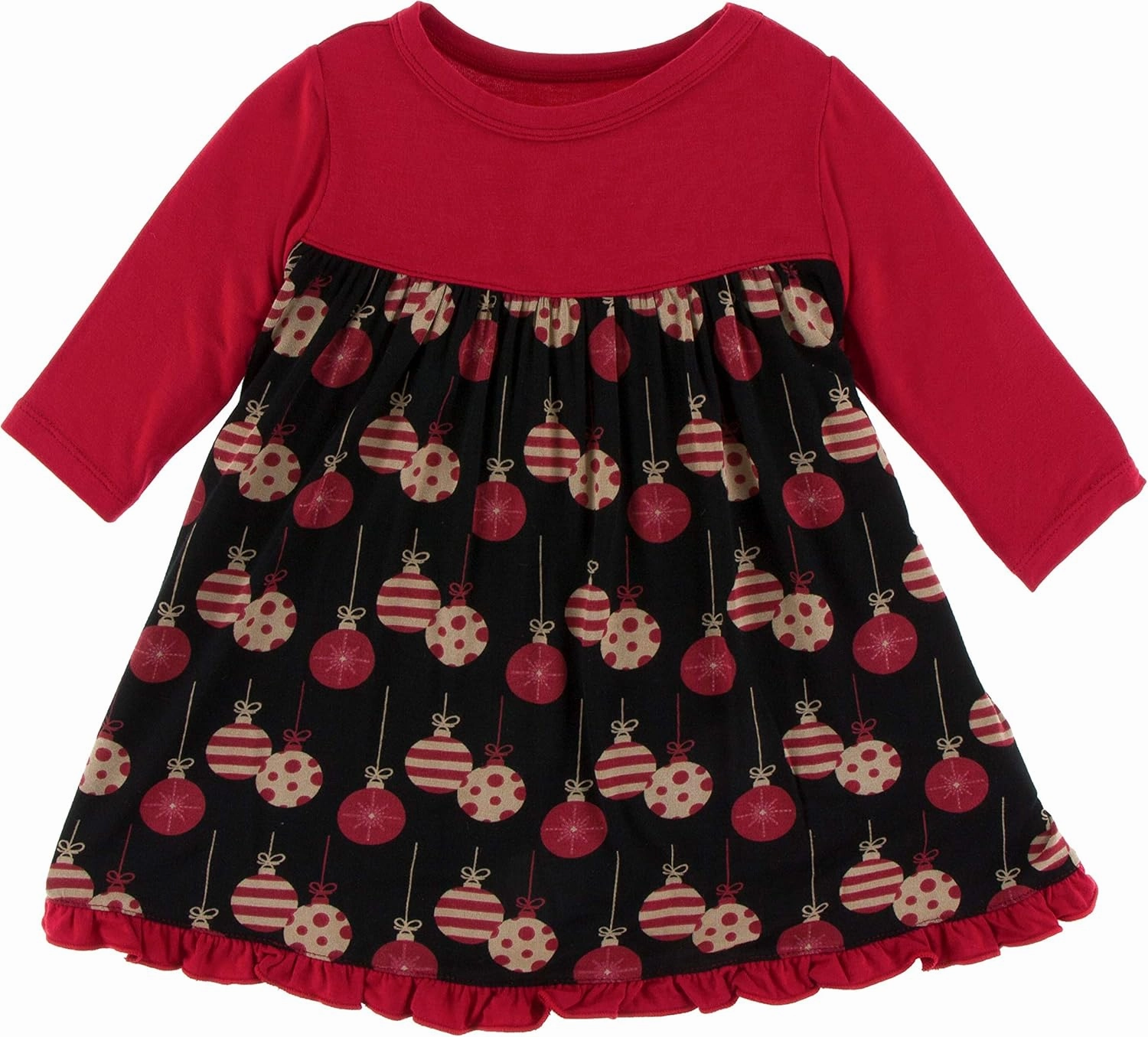 KicKee Pants Print Classic Long Sleeve Swing Dress