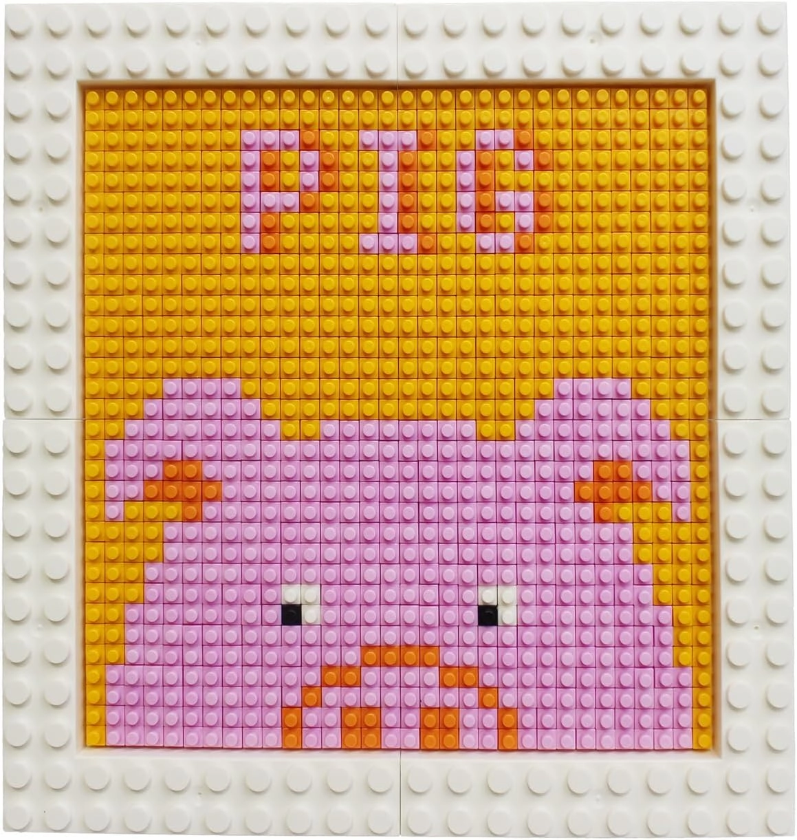 KiddoToy Pig Pixel Art Kit, 32x32 Mosaic Bricks (1024 Pieces), 4mm Micro ABS Building Blocks, DIY Pixel Mosaic Craft Kit for Wall Art & Room Decor, Gift for All