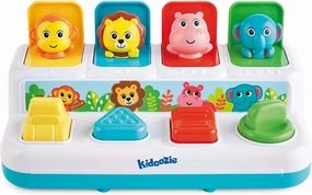 Kidoozie Pop ‘n Play Animal Friends, Pop Up Activity Toy for Learning Colors, Numbers, Animal Names and Sounds; Suitable for Toddlers Ages 12 Months and Older, Small