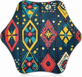 Kids Long Handle Folding Umbrella African Aztec Ethnic Geometric - Easy Push Switch for 3-8 Years Old, Waterproof & UV50  Protection, Safe & Cute Design Umbrella for Rain