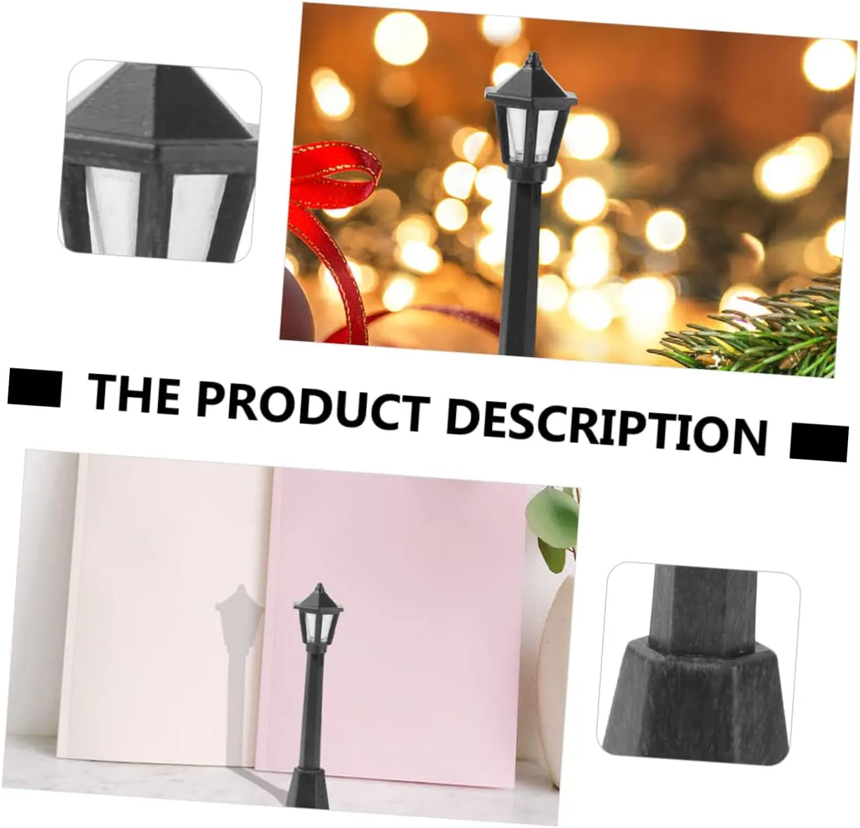 Kisangel 48pcs Miniature Landscape Lamp Lifelike Simulation Light Toy for Dollhouse Decor Model Accessories for Gardens and Home Decoration