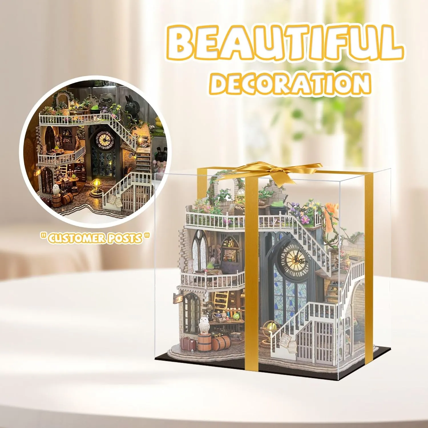 Kisoy Romantic and Cute Dolls' Rooms Miniature DIY House Kit Creative Room Perfect DIY Gift for Friends,Lovers and Families (William' s Magic House)
