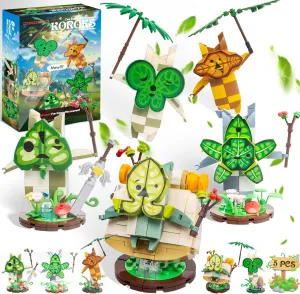 Koroks Building Set Toy, 5 in 1 Model Building Block Kit for BOTW Fans, Cute Game Action Figures, Great Gift for Fans Adults and Kids(888 Pieces)