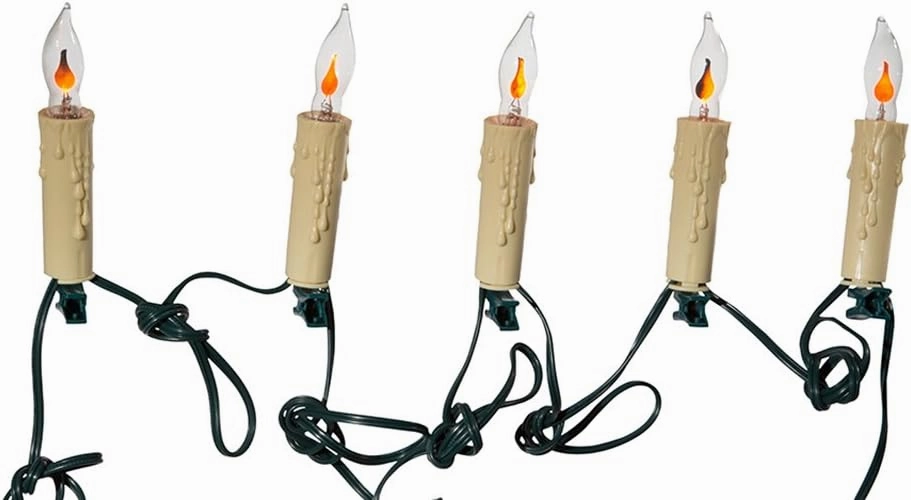Kurt Adler 7-Light Flicker Flame Candle Light Set