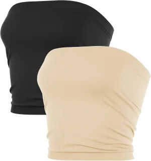 Kurve Medium Length Bandeau Bra Top - UV Protective Fabric UPF 50  (Made with Love in The USA)