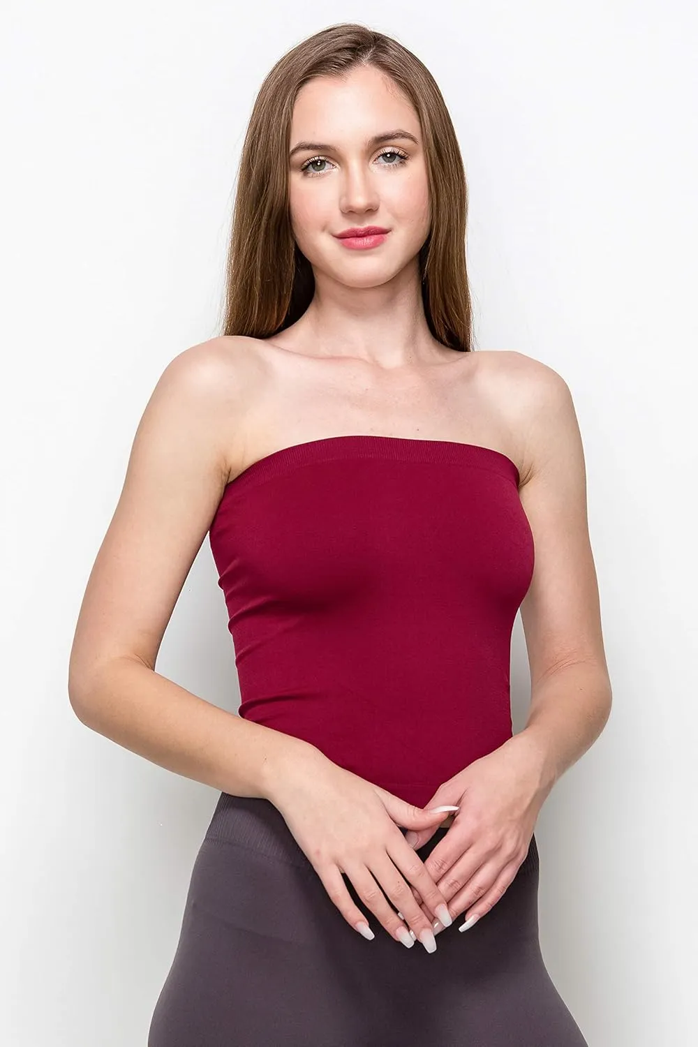 Kurve Medium Length Bandeau Bra Top - UV Protective Fabric UPF 50  (Made with Love in The USA)