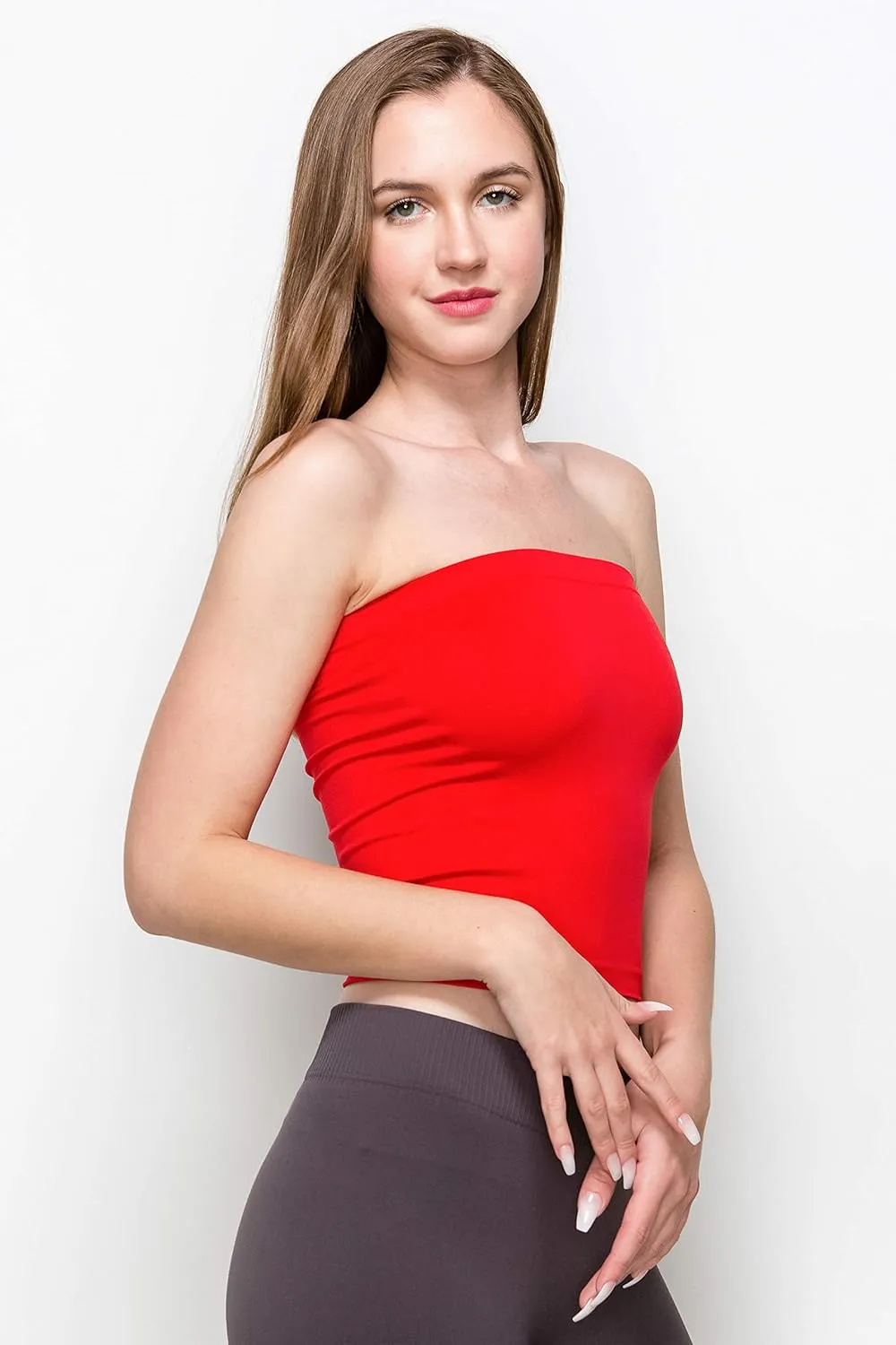 Kurve Medium Length Bandeau Bra Top - UV Protective Fabric UPF 50  (Made with Love in The USA)