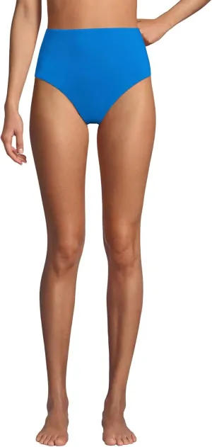Lands' End Women's Chlorine Resistant Smoothing Control High Waisted Bikini Bottoms