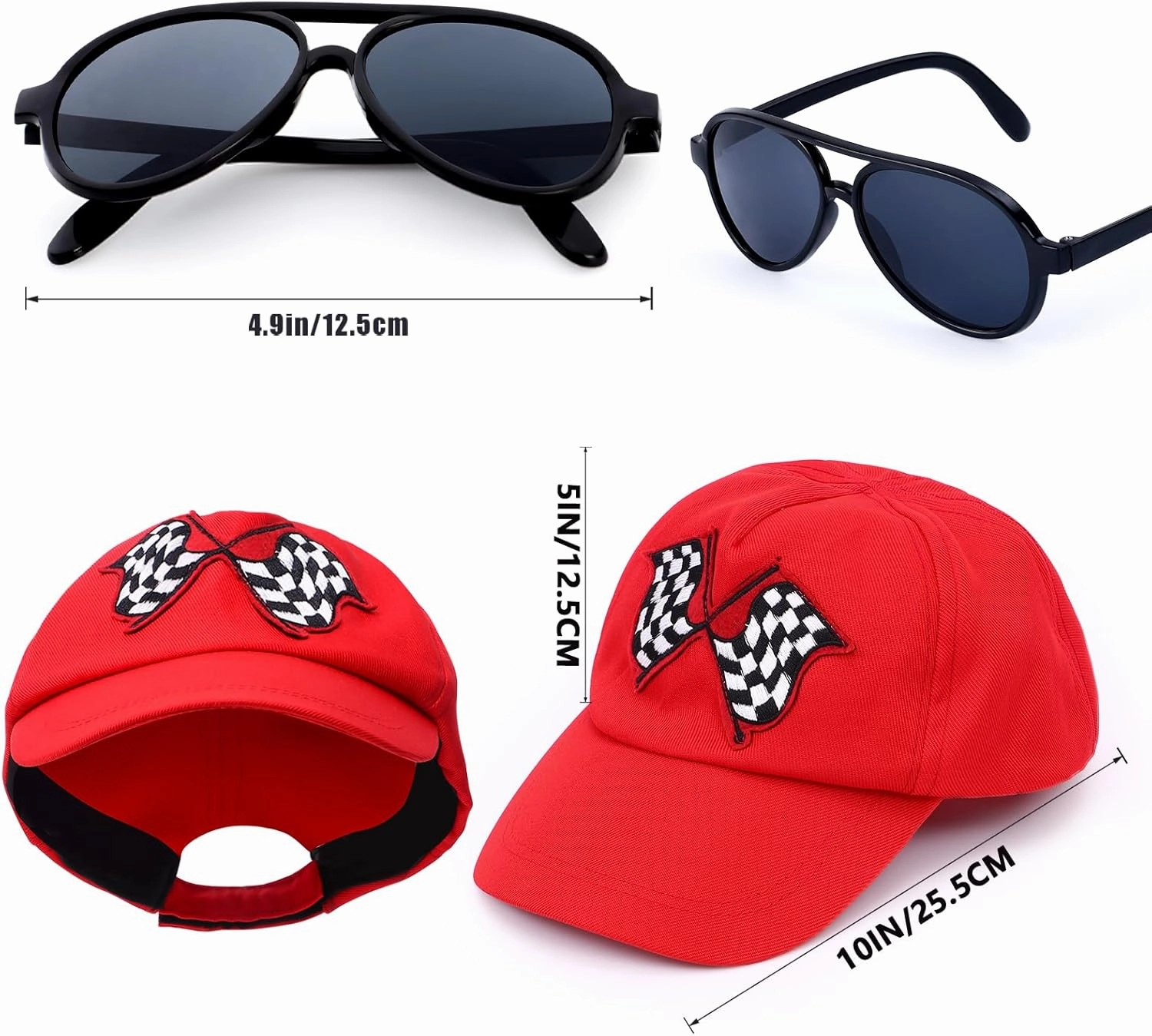 Latocos Kids Race Car Driver Costume Boys Girls Racer Jumpsuit With Car Cap Sunglasses Kids Dress Up Role Play for Halloween