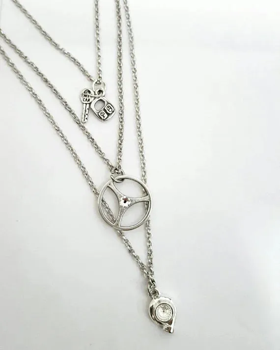 Layered Car Part Necklace