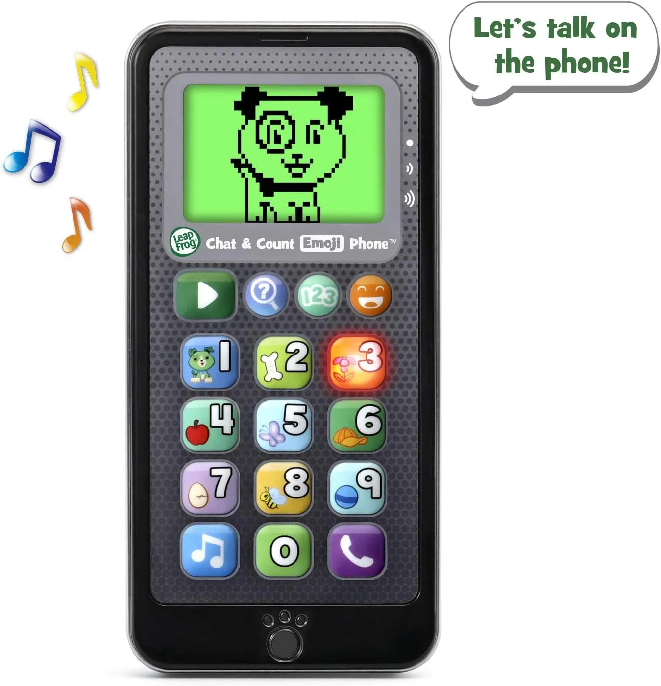 LeapFrog Chat and Count Emoji Phone, Black
