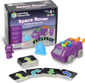 Learning Resources Space Rover Coding Set, 23 Pieces, Ages 4 , STEM for Kids, Classroom, Space and Astronaut Toys