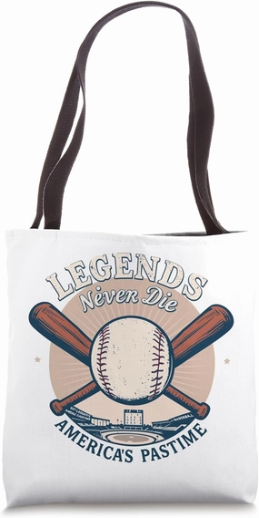 Legends Never Die - Baseball Tribute Tote Bag