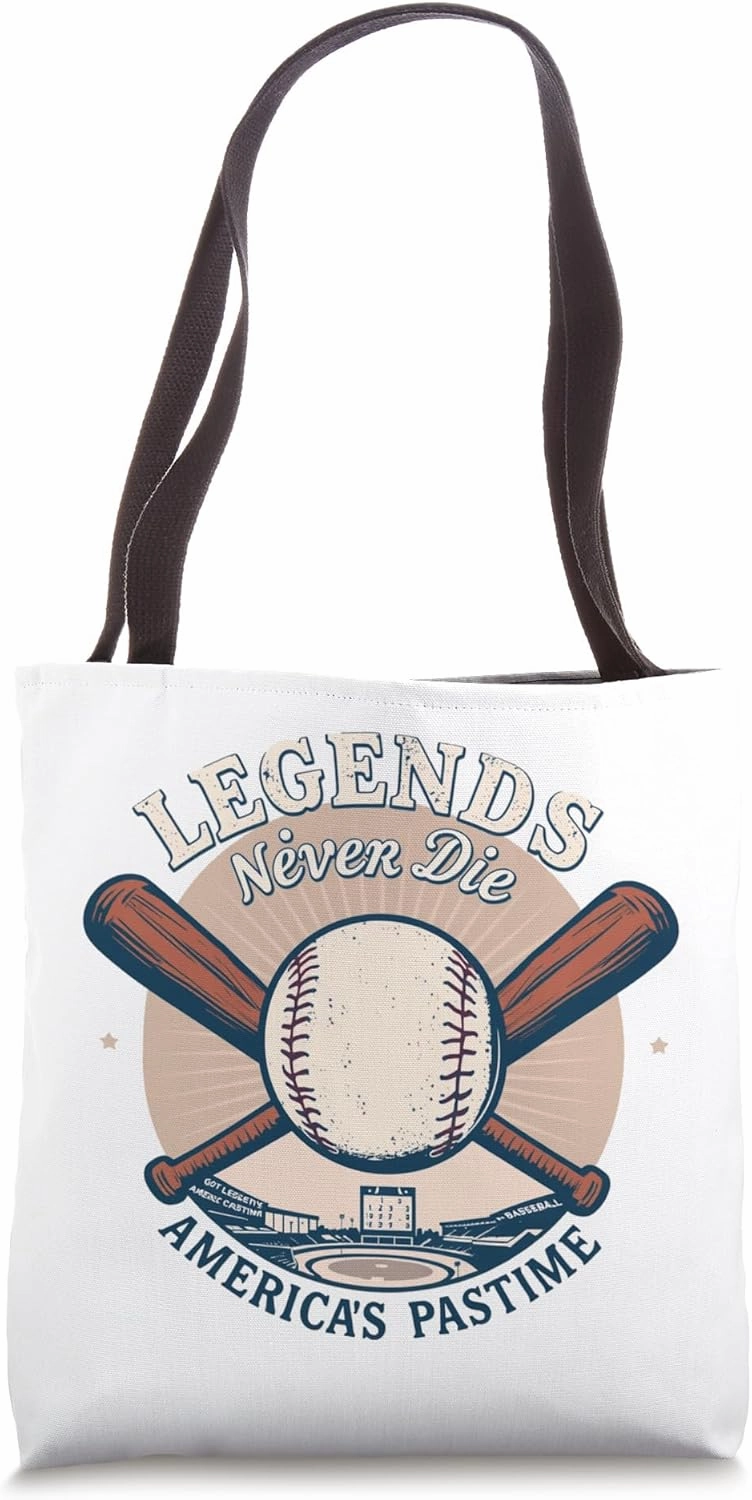 Legends Never Die - Baseball Tribute Tote Bag