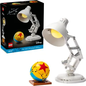 LEGO Ideas Disney Pixar Luxo Jr. - Room Decor and Building Set for Adults - Office and Desk Decor for Women and Men, Ages 18  - Brick-Built Lamp DIY Kit - Collectible Gift Idea for Movie Fans - 21357