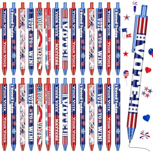 Leinuosen 120 Pieces Vote pens bulk Election Supplies Your Vote Matters Gifts for voters American Flag Ballpoint Pen souvenirs from usa for Writing and Signing, Home School Office Election Supplies