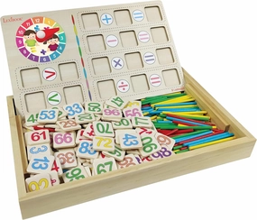 Lexibook Bio Toys Math School, a Wooden Activity Box to Learn to Count, Preschool Educational Toy for First-time Awakening, EDU200