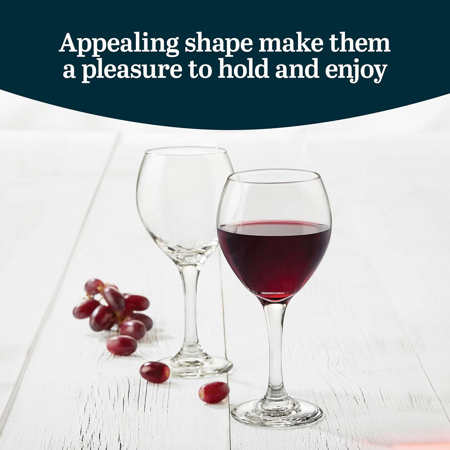 Libbey Classic Red Wine Glasses Set of 4, Dishwasher Safe, Rounded Rim Stemmed Wine Glasses, Perfect Wine Glasses Gift Set for Weddings, 13.5 Ounce