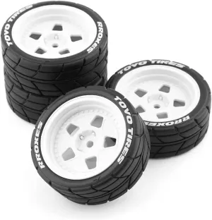 LICHIFIT 4pcs/1set Classic Drift Tire RC Tires for HPI Ken Block 1/10 RV Rally for Ford Mustang Classic 1965 RC Car Modification Part