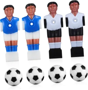 LIFKOME Complete Team Set 4 Pcs Foosball Table Balls Mini Football Players Easy to Install for Boys and Girls