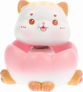 LIFKOME Shaking Head Kitten Figurine Cute Cat Car Ornament Miniature Cat Decor for Home Desk Garden and Balcony Cartoon Design Cheerful Atmosphere Enhancer